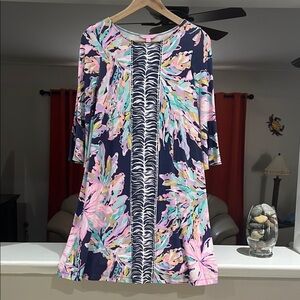 Lilly Pulitzer Ophelia Colorful Leaf Print Swing Dress Size S